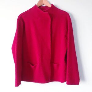 Eileen Fisher Lambswool Sweater Coat M